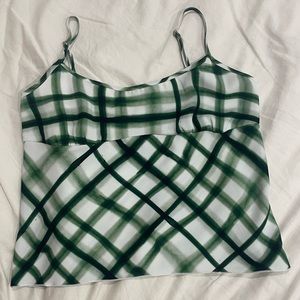 Green plaid tank top